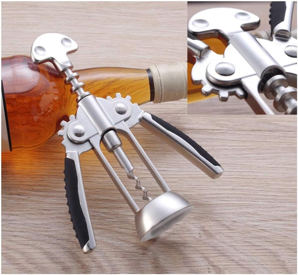 Wine Opener Corkscrew Wine Bottle Opener Wing-Shaped Bottle Opener Household Beer Bottle Opener Restaurant Wine Bottle Opener Suitable For Champagne Beer Lovers Bottle Opener Corkscrew