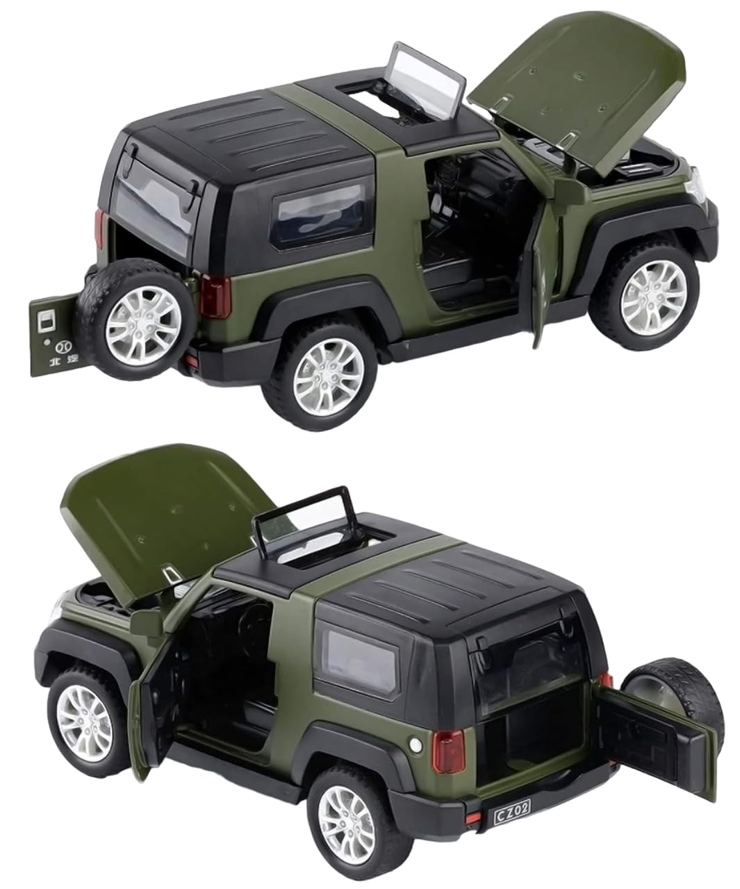 Die-Cast 1:32 Scale BAIC Motor Jeeep【Colors as Per Stock】 with Openable Doors and Pull Back Action with Music & Lights【Pack of 1 Car】