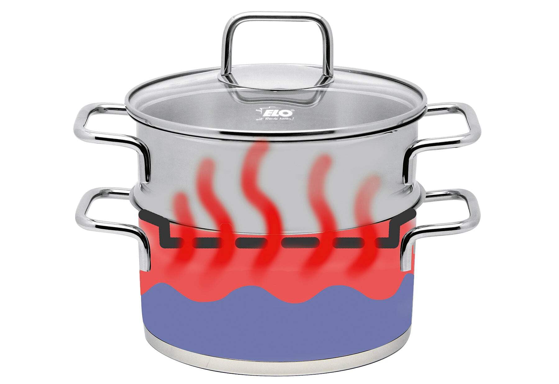 Lacor pan van 18/10 roestvrij staal CHEF INOX 24 cm