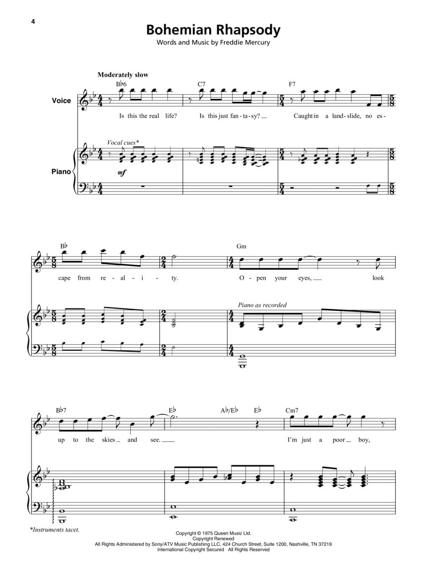 Queen Note-for-Note Keyboard Transcriptions.
