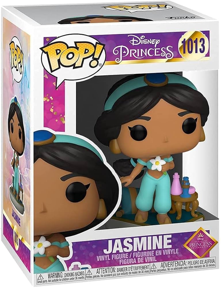 Disney - Jasmine 　3点 Disney Princess 3 Inch Poseable Doll Jasmine with Glitter