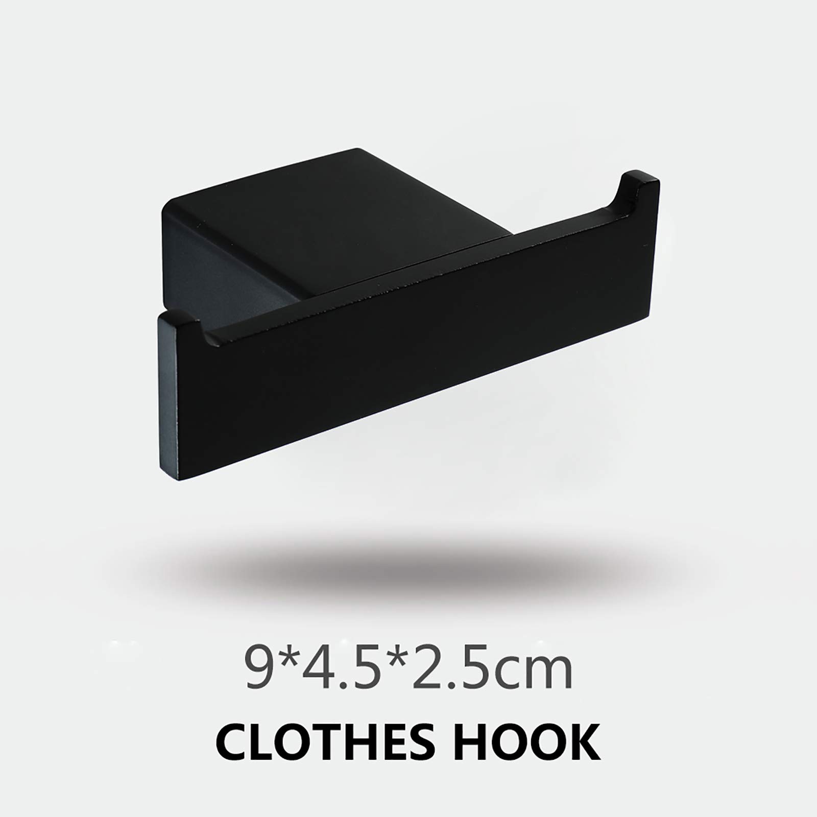 Handtuchhaken Schwarz Kleiderhaken Doppelhaken Wandhaken 304 Edelstahl Mantelhaken, Doppelt Garderobenhaken für Küche, Büro, Bad, Schraube Installation,4 Hooks