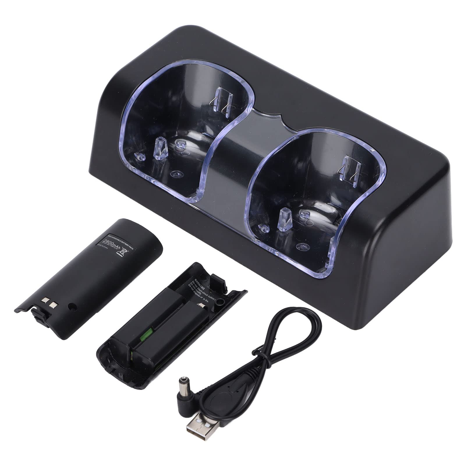 Dock di Ricarica per Controller, Caricabatterie Remoto con Cavo di Alimentazione Dock Stabile per Doppia Stazione di Ricarica Portatile per Batteria del Telecomando del Gioco
