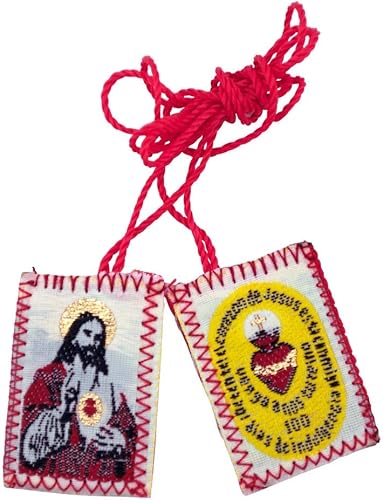 VILLAGE GIFT IMPORTERS Escapularios Catolicos La Virgen De Guadalupe Nuestra Señora de Guadalupe Escapularios Sagrados 100% Lana 5 Estilos