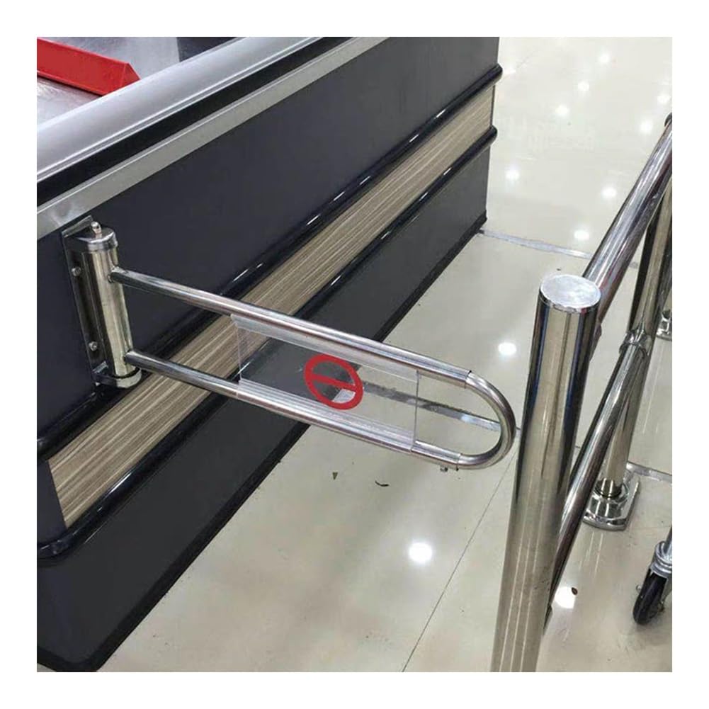 Barrière rétractable unidirectionnelle en métal pour guider les flux