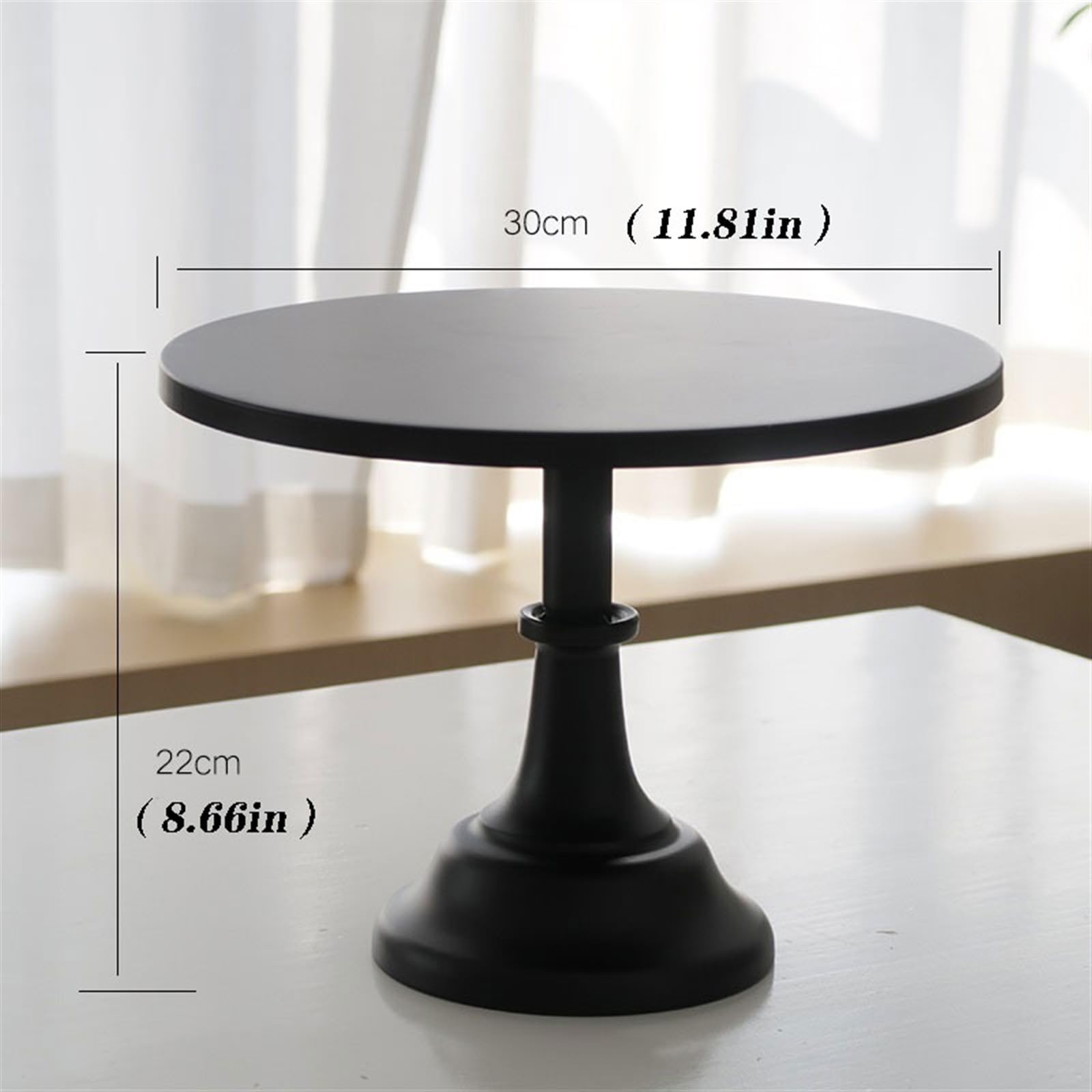 Wieża do ekspozycji ciast 20cm/25cm/30cm Minimalistyczna i modna ekspozycja deserów na wysokich nogach Dim Sum Taca chleb Stojak na ciasta(Biały,30cm)