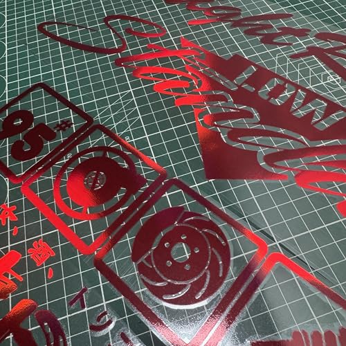 Image of Car Stickers for Night Runner Low Standards 95# Turbo Decal Auto Rear Windshield Window Tape 1 Set (Laser Red)