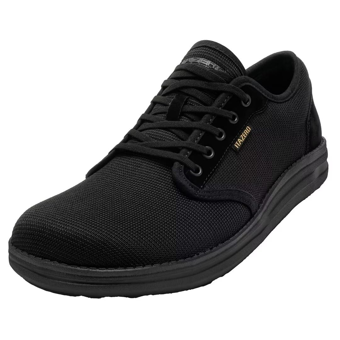 1TAZERO Mens Wide Width Slip On Shoes with Arch Support Insoles Men Lightweight Casual Loafer for Elderly & Wide Feet Plantar Fasciitis Walking Shoes