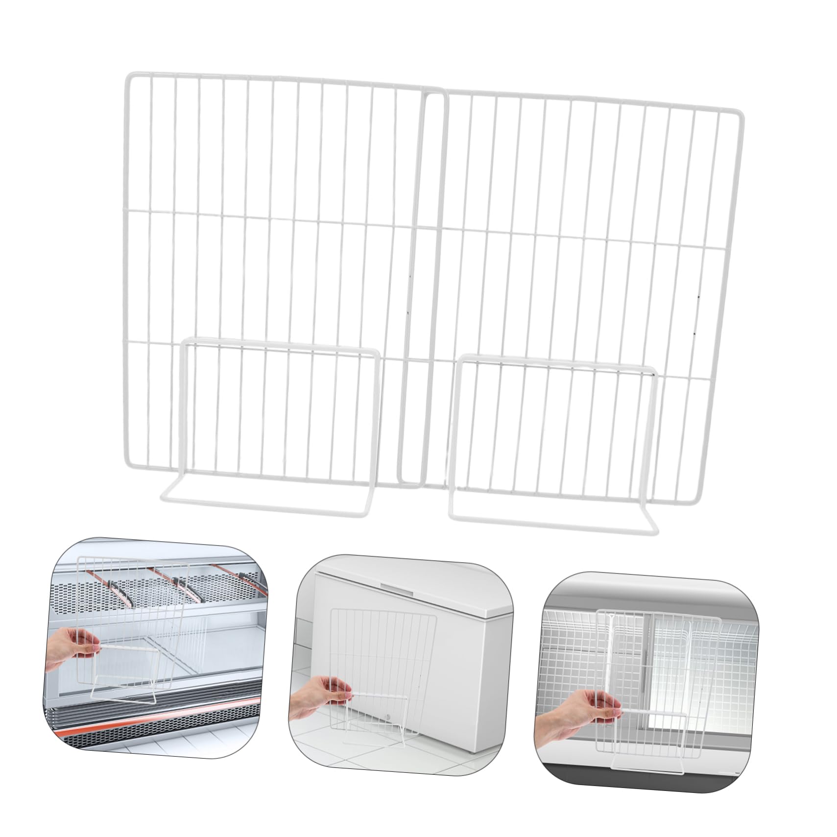 2Stücke Gefrier Trennwände aus Netzgewebe für Kühlschrank Organizer Platzsparende Trennwände zur Effizienten Lagerung von Lebensmitteln für Supermärkte und Gefrierkörbe