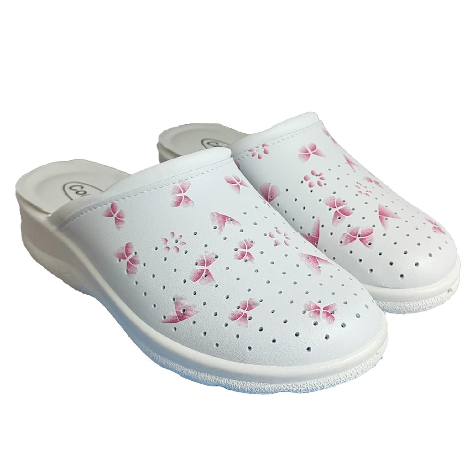 fratelliditalia.org Chaussons sanitaires femme semelle sabot antidérapant en cuir souple différentes couleurs