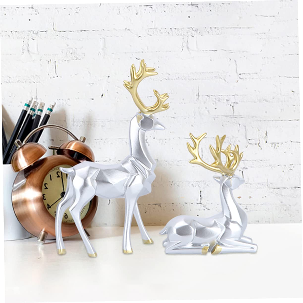 PRETYZOOM 8 Pz ornamenti di origami decorazioni di renne natalizie coperto renne da tavolo bedroom decoration natale decorazioni casa figurina di oggetti decorativi