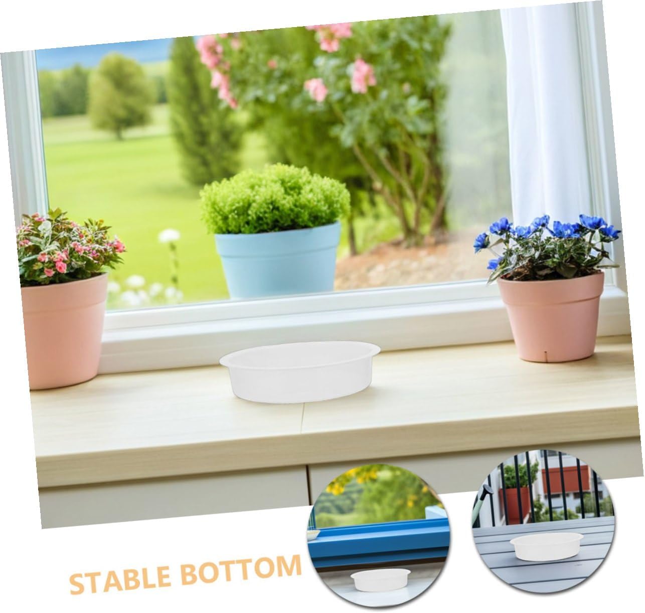 SUPVOX 6pcs Plastic Bird Bath Bowls for Outdoor Feeding Replacement Water Trays for Small Birds Hummingbird Feeder Accessories Easy to Clean and Install for Garden Patio Backyard