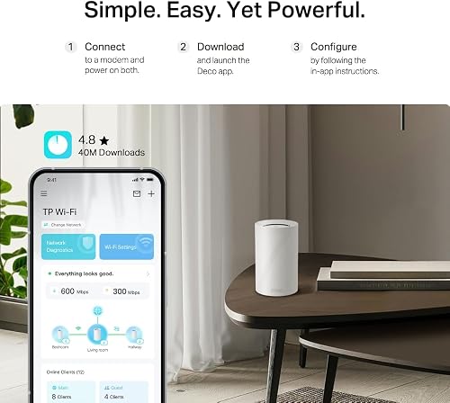 TP-Link WiFi 7 Deco BE68(2-pack) Mesh WiFi, BE14000Mbps Tri-Band, 320MHz Channels, 10Gbps Ethernet Port, Alexa, Works with Any ISP and Modem, MLO, 2 Pieces - 6