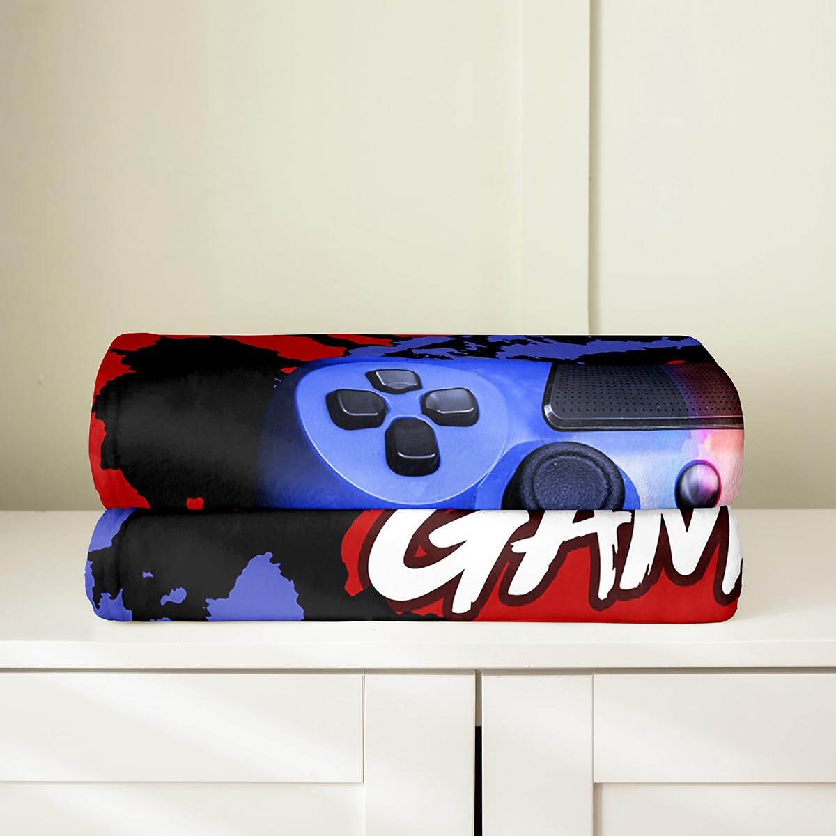 Loussiesd Coperta in pile per letto e divano, gioco per videogiochi, giochi per bambini, per tutte le stagioni, gioco e controller di gioco, coperta in peluche, 200 x 200 cm
