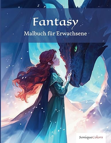Fantasy – Malbuch für Erwachsene: 50 fabelhafte Motive von Elfen, Hexen, Drachen und anderen mystischen Wesen für ein kreatives Ausmalabenteuer und traumhafte Stunden der Fantasie
