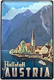 Lacado mate Cartel de chapa de 18 x 12 cm Hallstatt Austria - DekoNo7