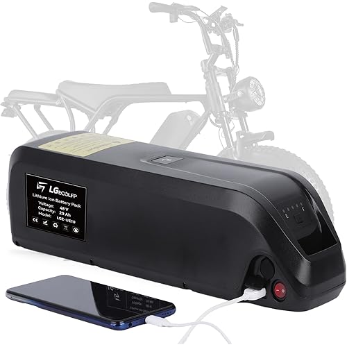 36V 48V 52V Ebike Battery, 15Ah 20Ah Electric Bike Lithium Battery Ebike Battery for 0-1200W Electric Bike with 3A Fast Charger and BMS, LED Battery Indicator, Safety Lock