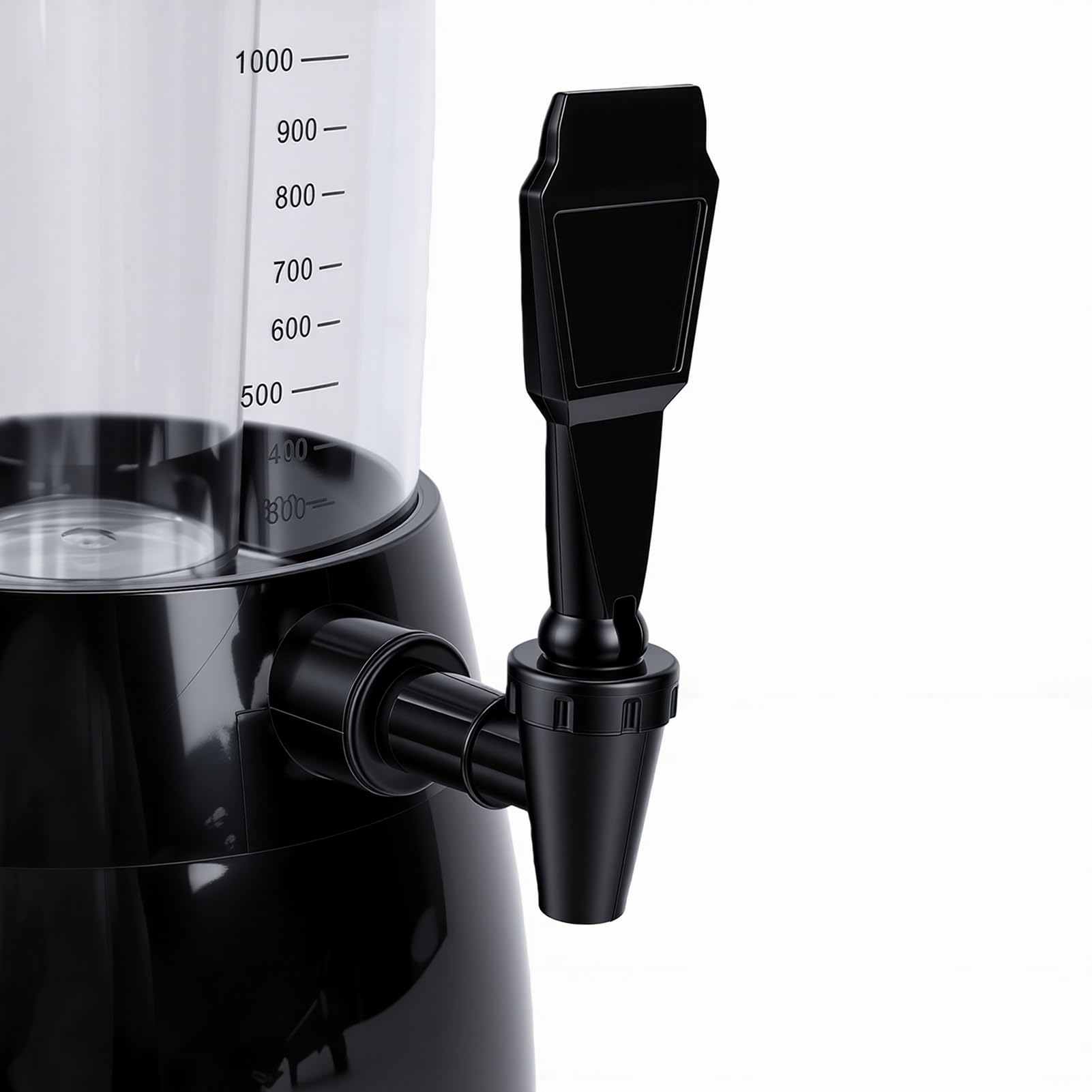 Qcwwy Dozownik Napojów o Pojemności 2,5 L, Przezroczysty Plastikowy Serwer na Napoje z wyjmowaną rurką na Lód i diodą LED, Obciążona Podstawa z Kranem Zapobiegającym Kapaniu, do Domowych spotkań w