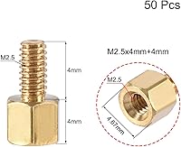 Vista 2 de uxcell M2.0.197x0.157 in+0.157 in macho-hembra latón hexagonal PCB placa base separador separador para FPV Drone Quadcopter, computadora y placa