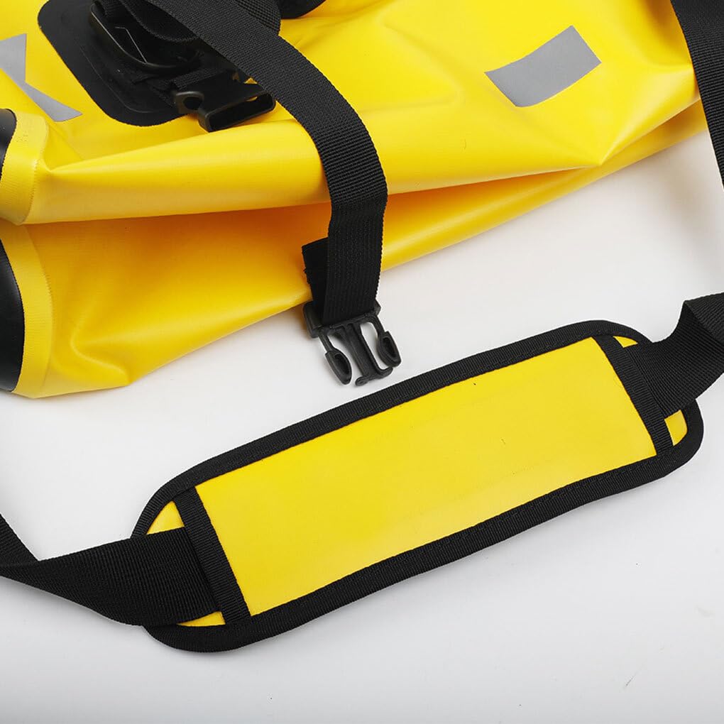 Bolsa de Asiento Trasero para Ciclismo de Larga Distancia Solución de Almacenamiento espaciosa y Elegante para Ciclistas PVC con Accesorio, Amarillo, 50L