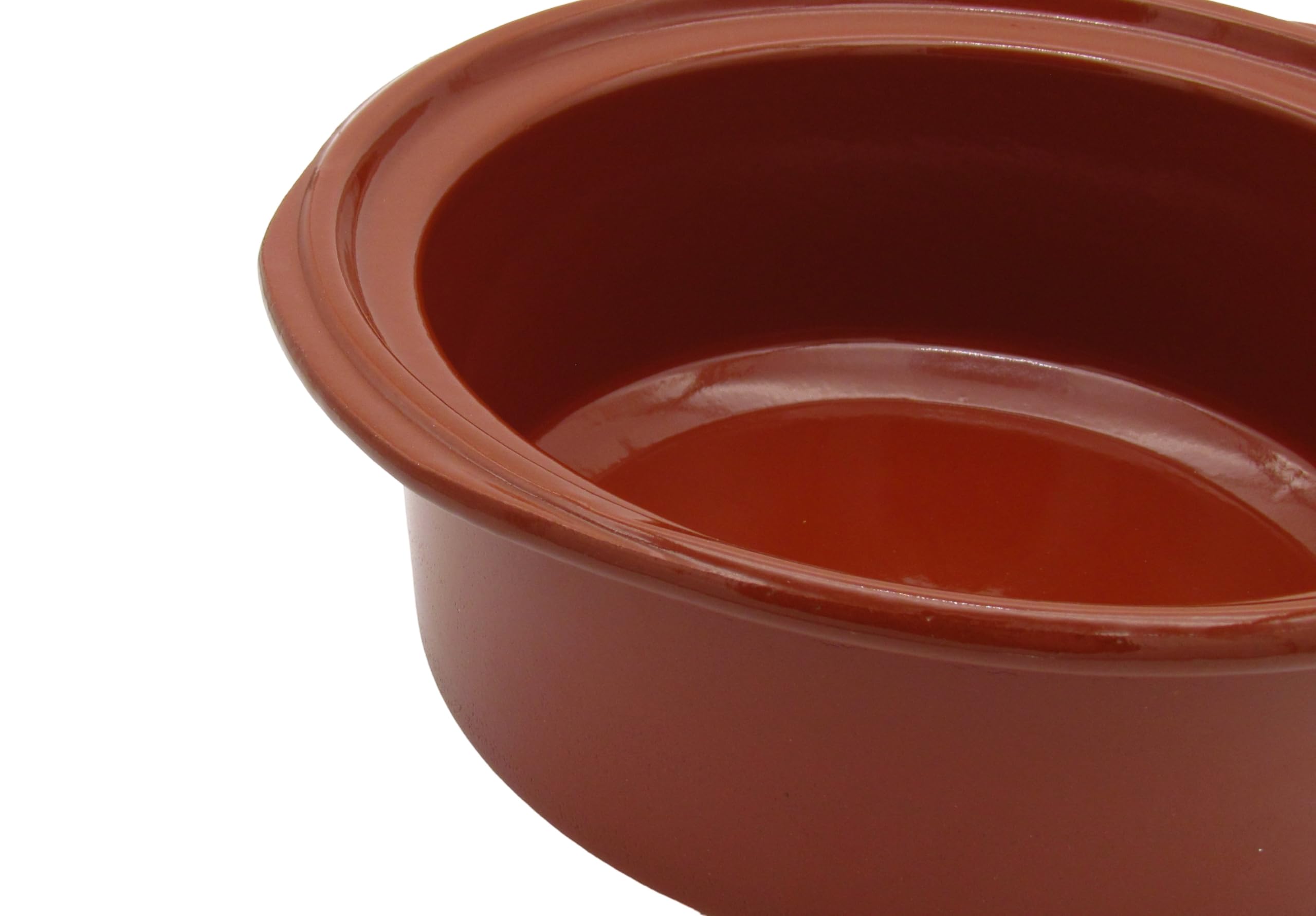 Ton-Cocotte mit Deckel 1,5 – 4,5 Liter - 4er Set – Glasierte Schmortopfe für Ceran, Gas, Ofen & Grill – Mediterraner Tontopf spülmaschinengeeignet