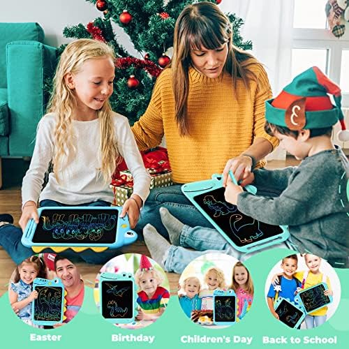 NOBES Toys for 3 4 5 6 7 8 Years Old Girls Boys Gifts, Portable Educational Unicorn Toys for Toddler, 10-inch LCD Writing Tablet Drawing Pad for Kids, Doodle Toy, Holiday Birthday Gifts (Green)