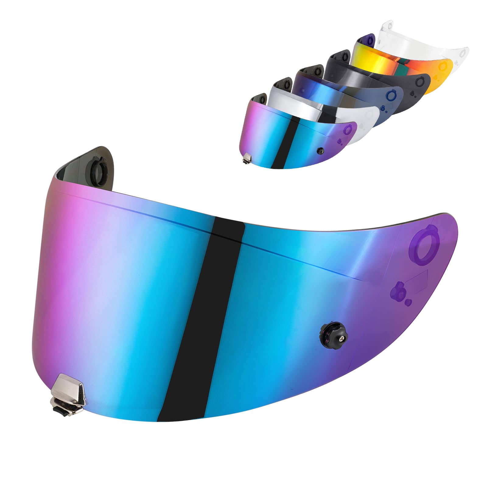 Visera para casco de moto para HJ-26/RPHA 70/RPHA 11, viseras para casco de moto, sustitución de la visera de la lente del casco del parabrisas de la motocicleta para el casco integral (arcoíris)