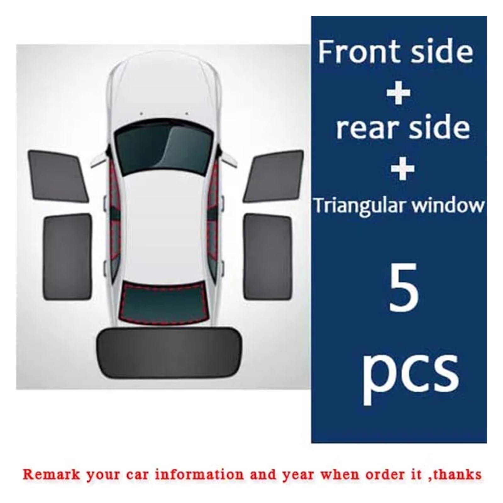 Frontscheibe Thermomatte Für 5 Series E60 Limousine 2003-2010 Magnetische Autofenster Frontscheibe Sonnenschutz Visier Auto Sonnenschutzvorhänge(5pcs)