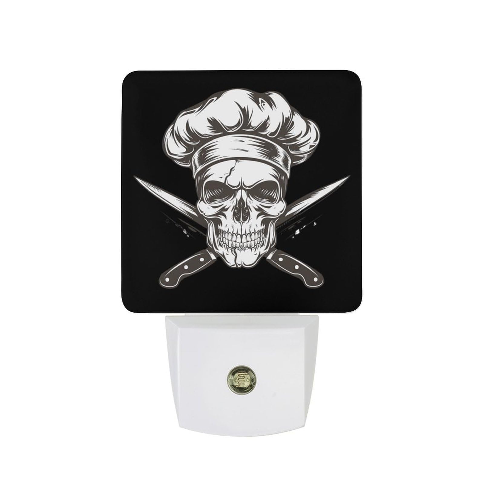 Nqrxadcrt Style Skull Chef Gangster Night Light Plug In Wall Lights Bedside Lamp Bedrooms Home Hallways Decoration