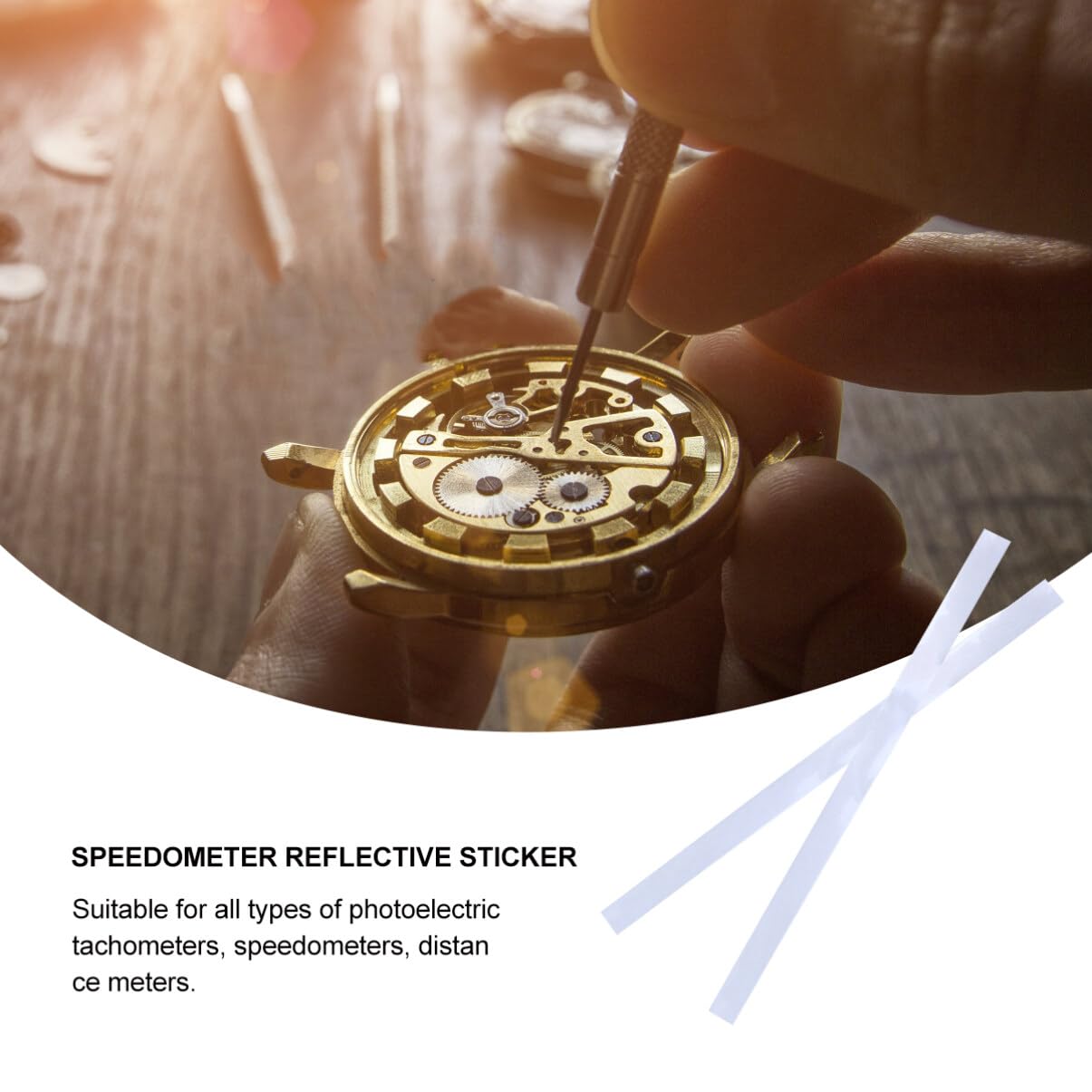 Strisce Riflettenti Per Tachimetro - 12 Pezzi Argento, Adesivi Per Misurazione Fotografica - Foto 2