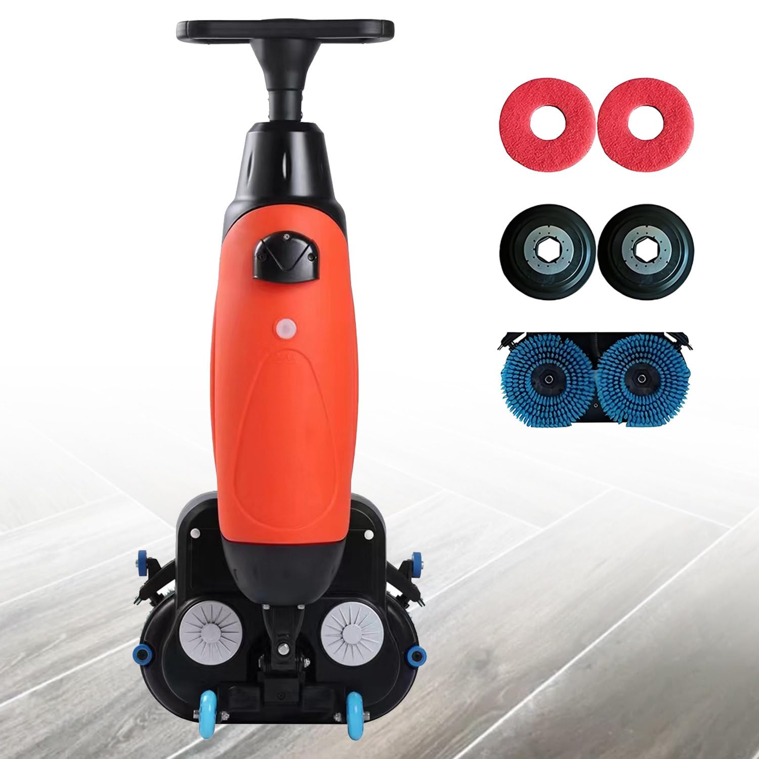 GLBMXDD Portable Commercial Floor Washer with 43 cm Cleaning Track, Multi-Function Floor Polisher and Floor Cleaner, 240 RPM, Cordless Scrubber,Deep Cleaning of Tiles, Wood Floors