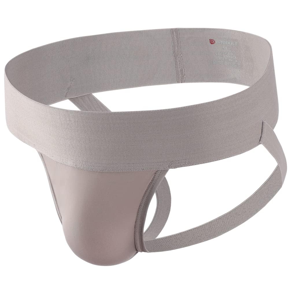 BRODDLE Men's Jockstrap Nylon Pouch 2.5 Inch Wide Band Performance Workout Daily Sports Athletic Supporters