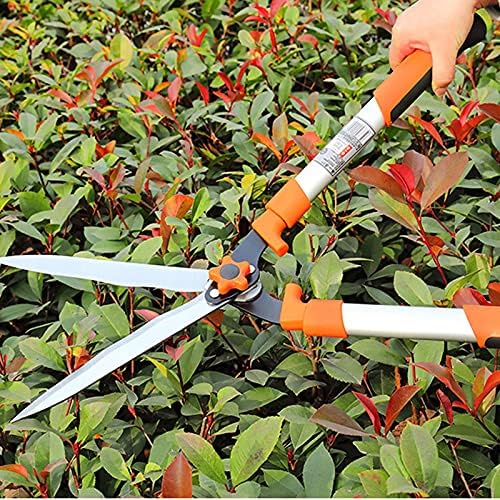 guoqunshop Professional Garden Shears Gardening Tool Cutting Thick Bypass Hedge Shears Adjustable Hedge Shears Non-slip Handle Pruning (Size : The wave mouth is retractable)