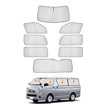 サンシェード ハイエース 200系 全面8面 未使用 ハイエース200系 標準用 HIACE メッシュカーテン サンシェード
