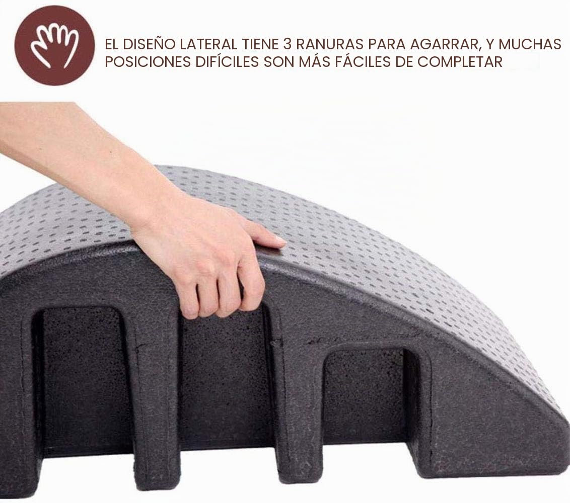 Barril corrector de columna vertebral de espuma de arco de pilates para cifosis, mesa de cama de masaje de yoga, manual de cuerpo equilibrado para ajuste científico de la columna vertebral