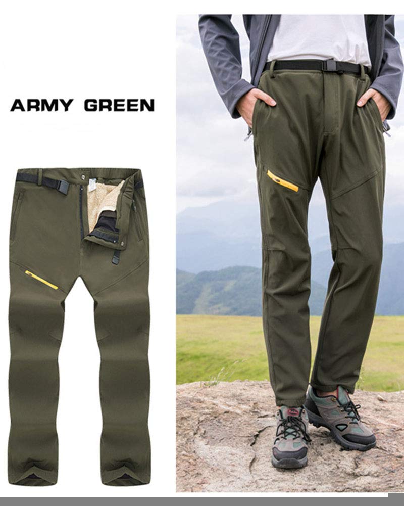 Uomo Donna Pantaloni da Trekking Sci Neve Arrampicata Escursionismo Outdoor Pantaloni Softshell Fodera in Pile Pantaloni da Lavoro Impermeabile Pantaloni Antivento Caldo