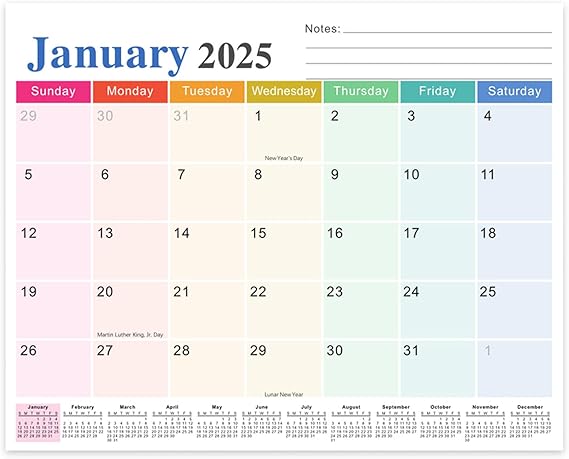 Calendar 20252026, 11.8x10'' Calendar 18Month from January