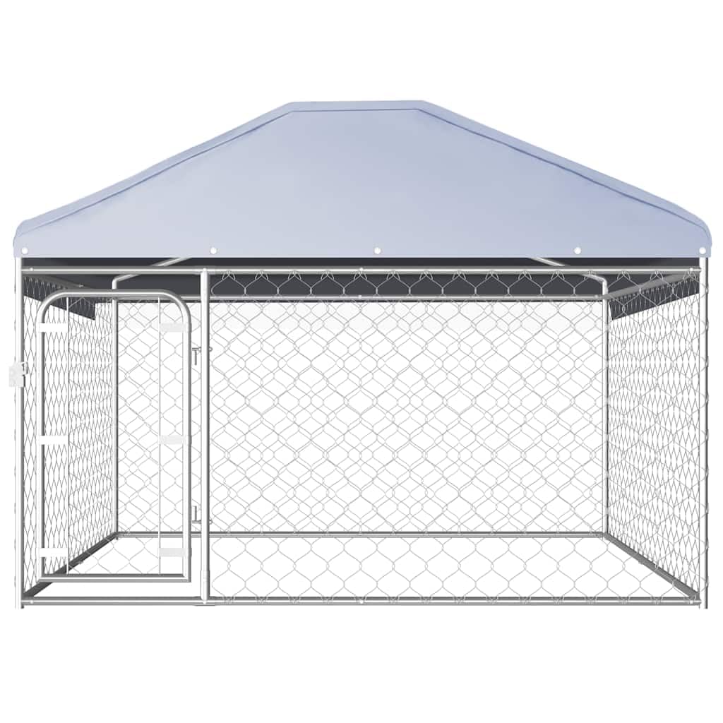 vidaXL Chenil d'Extérieur avec Toit pour Chiens 2x2x1,35 cm Enclos Cage Niche