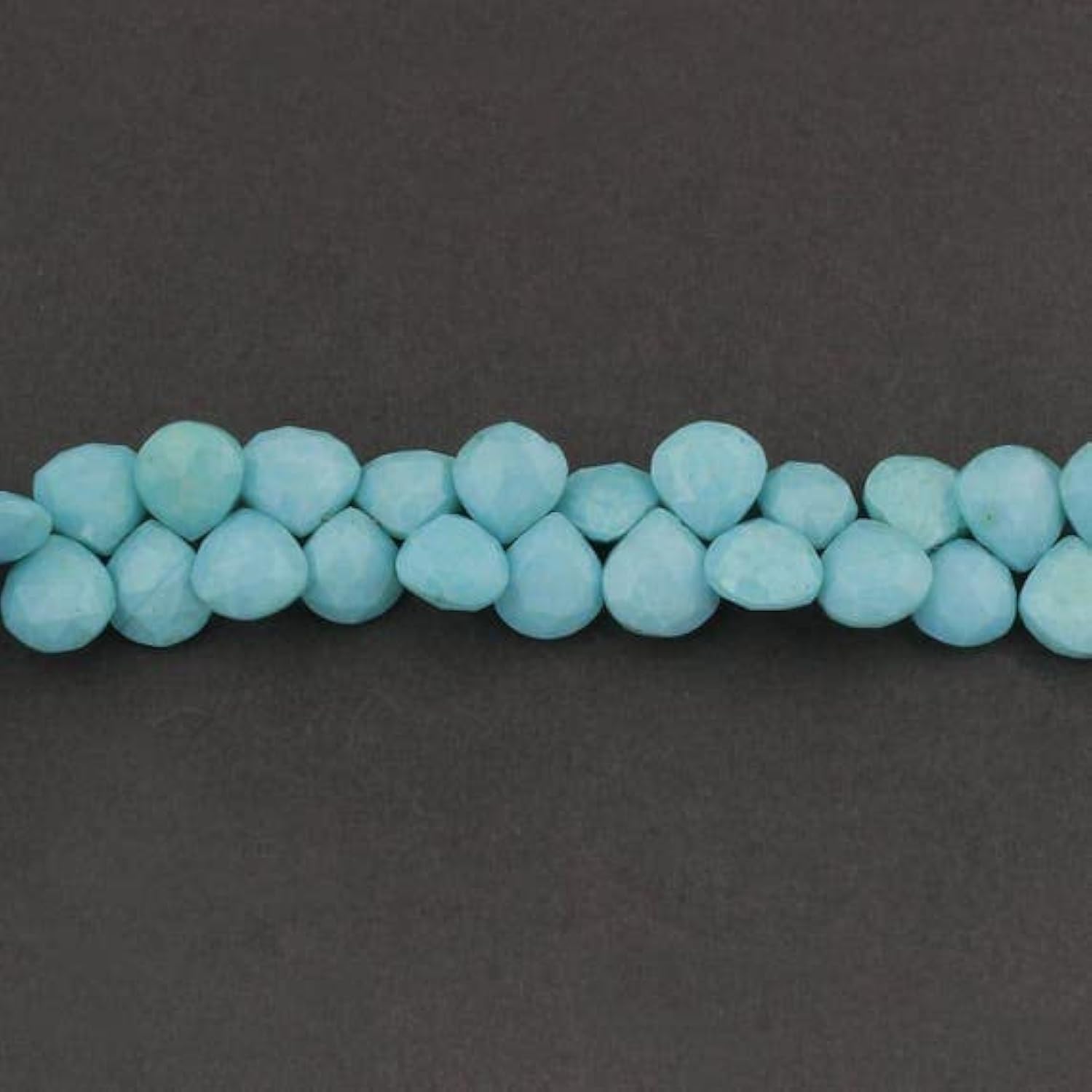 Opale bleue du Pérou facettée perle cœur briolette 11-14mm pour création de bijoux artisanaux