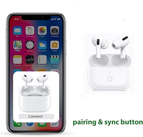 Miniatura 3 de Funda de carga de repuesto compatible con AirPod Pro de 2 generación, Air pod Pro 2 con botón de sincronización de emparejamiento Bluetooth