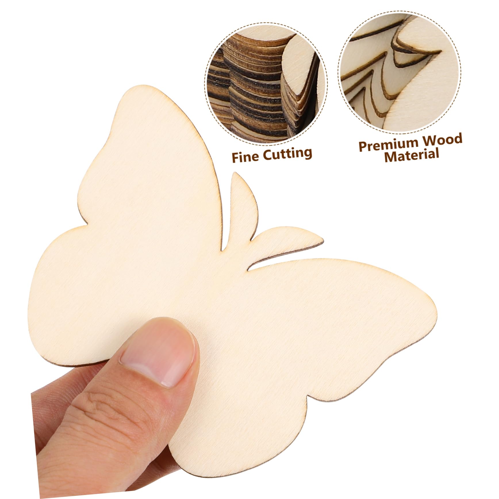 Operitacx 160piezas Figuras De Madera Forma De Para Manualidades y Decoración Del Para Proyectos De Bricolaje y