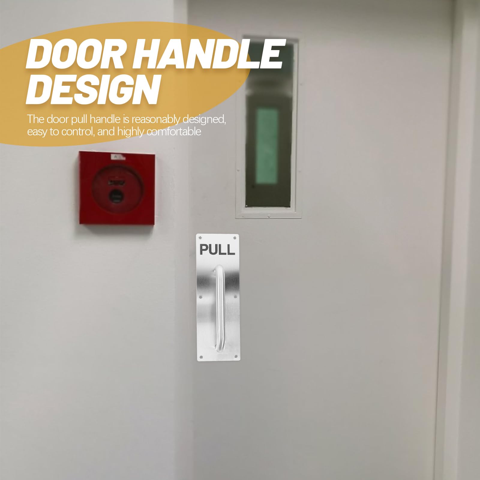 DOITOOL Manija De Puerta Comercial De Acero Inoxidable Push Pull Con Placa De Empuje Para Puertas Interiores Y Almacén 11.81X3.93X2.55In