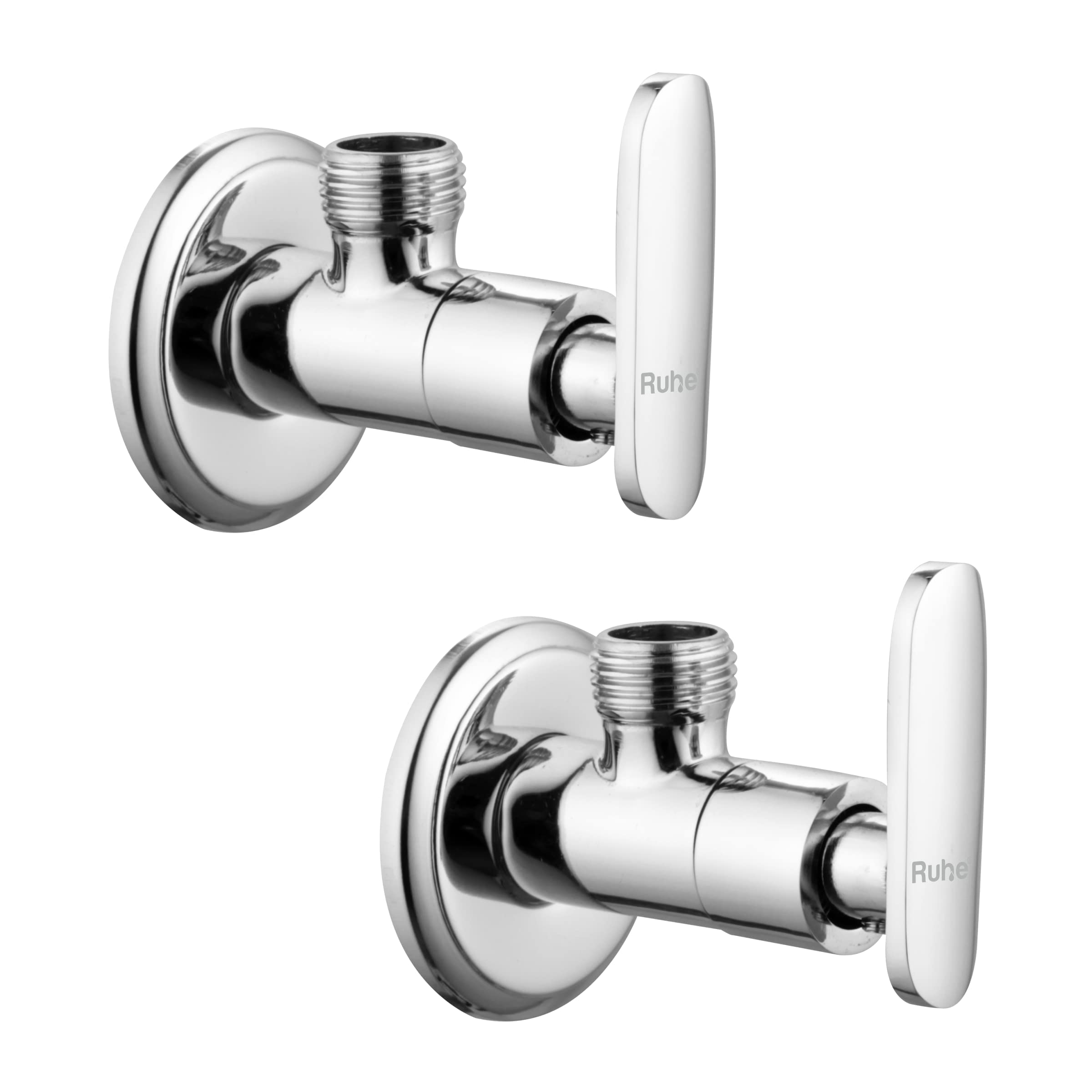 Ruhe® Angle Valve | Castor Brass Angle Valve with Wall Flange (Chrome Finish) | (Pack of 2) (B08MFKXBWQ) Amazon Price History, Amazon Price Tracker