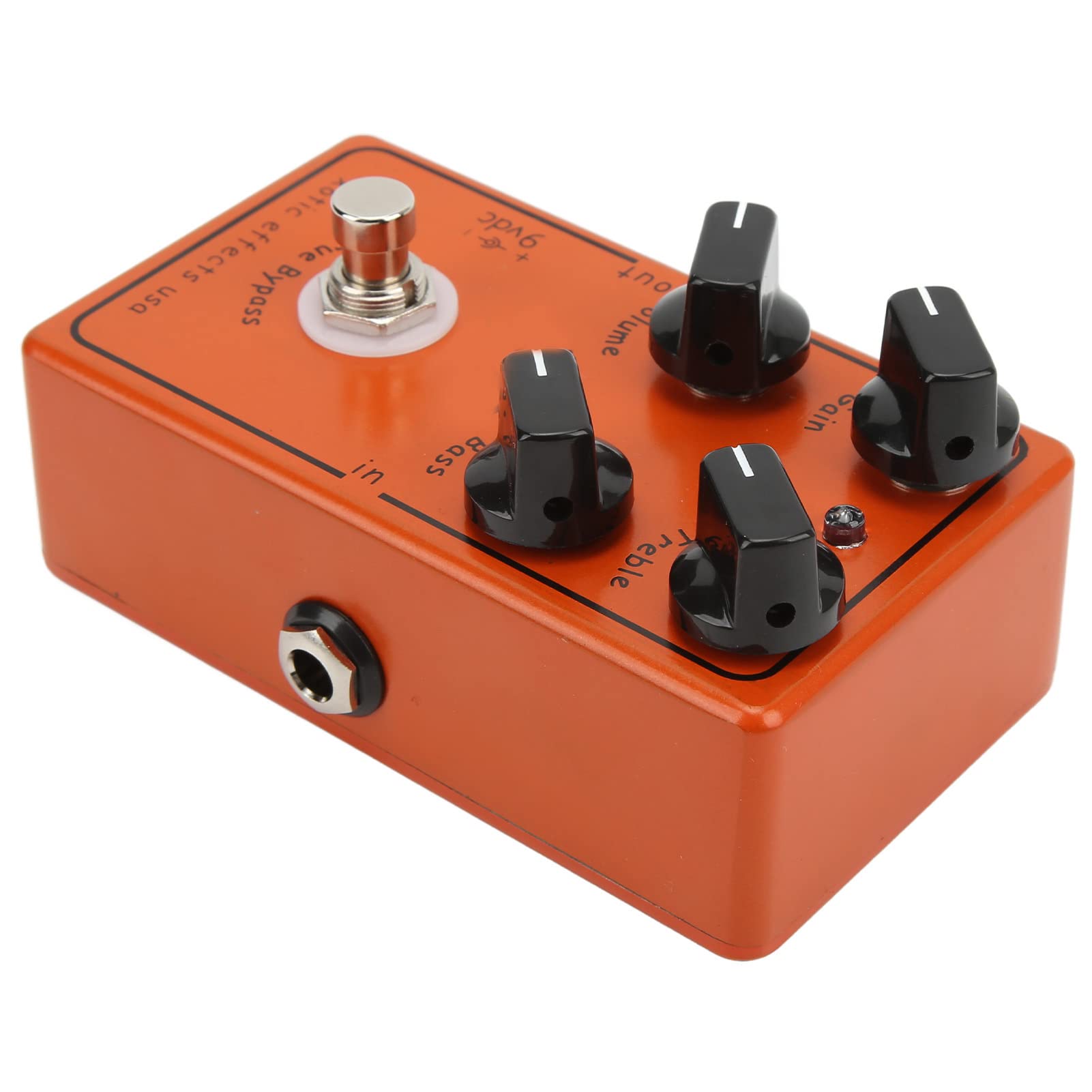 Effets de pré-amplification pour guitare, Wide Harmonic Smooth Compression Tone Overdrive Pédale 30 dB + Boost Metal DC9 V avec égaliseur ± 15 dB pour instrument