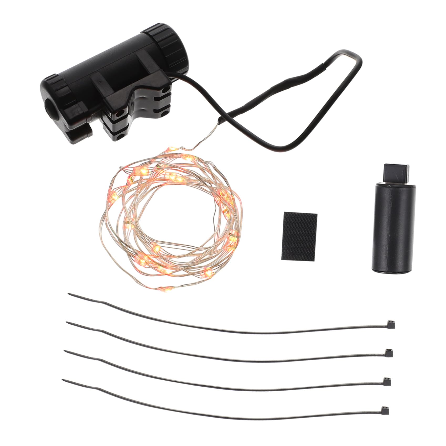 Toyvian Luz de Bicicleta Trasero Ciclismo reflexivo habló Bike luz de Noche de Bicicleta luz de Alambre de Rueda lámpara de Rueda de Bicicleta Multicolor luz de la Rueda AbS Negro