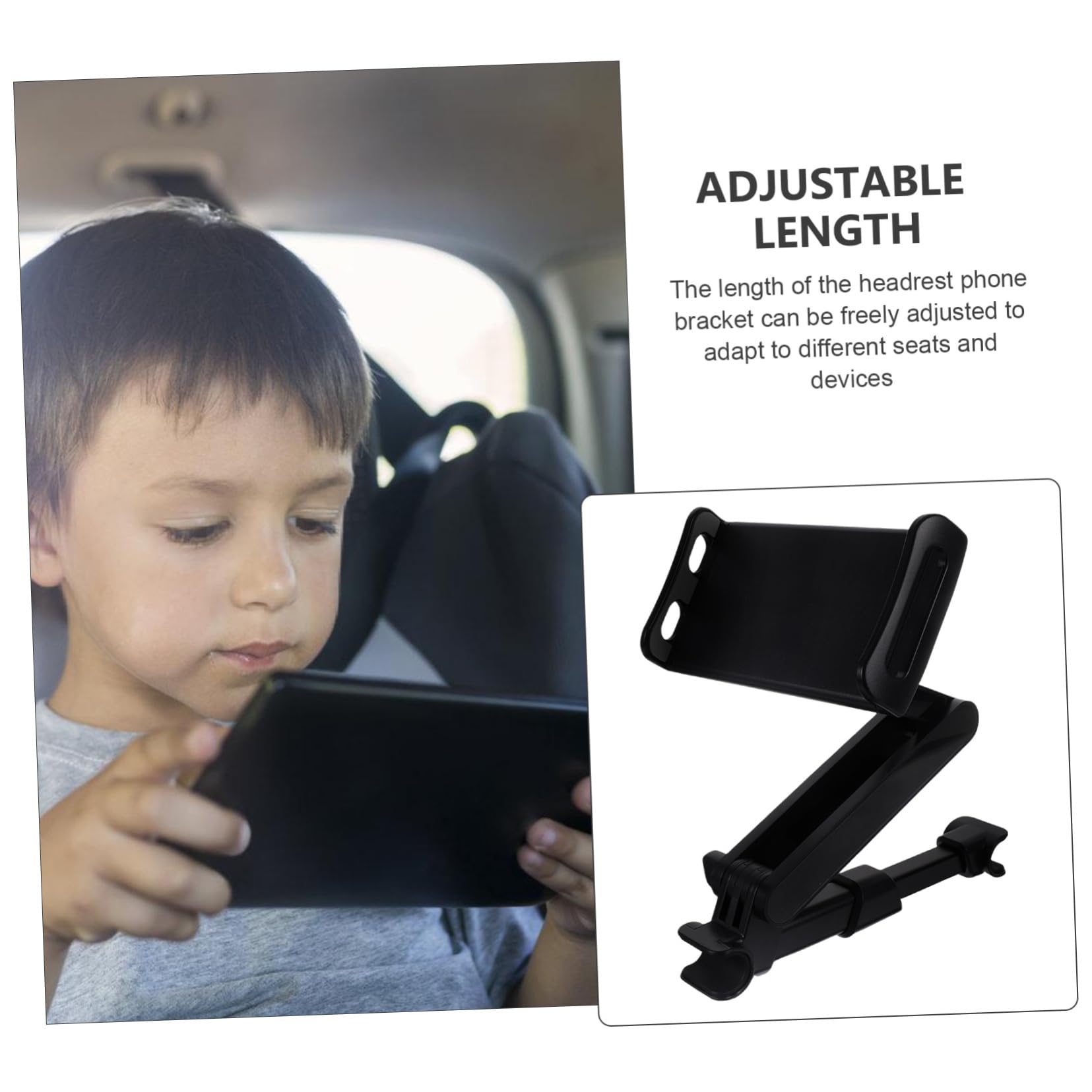 jojofuny Supporto per Tablet Auto da Sedile, Nero, Abs PC Tpu