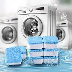 Kit 12 Pastilhas Limpa Máquina Lavar Roupas Premium Efervescente Potente Higieniza Remove Mau Odor Resíduos