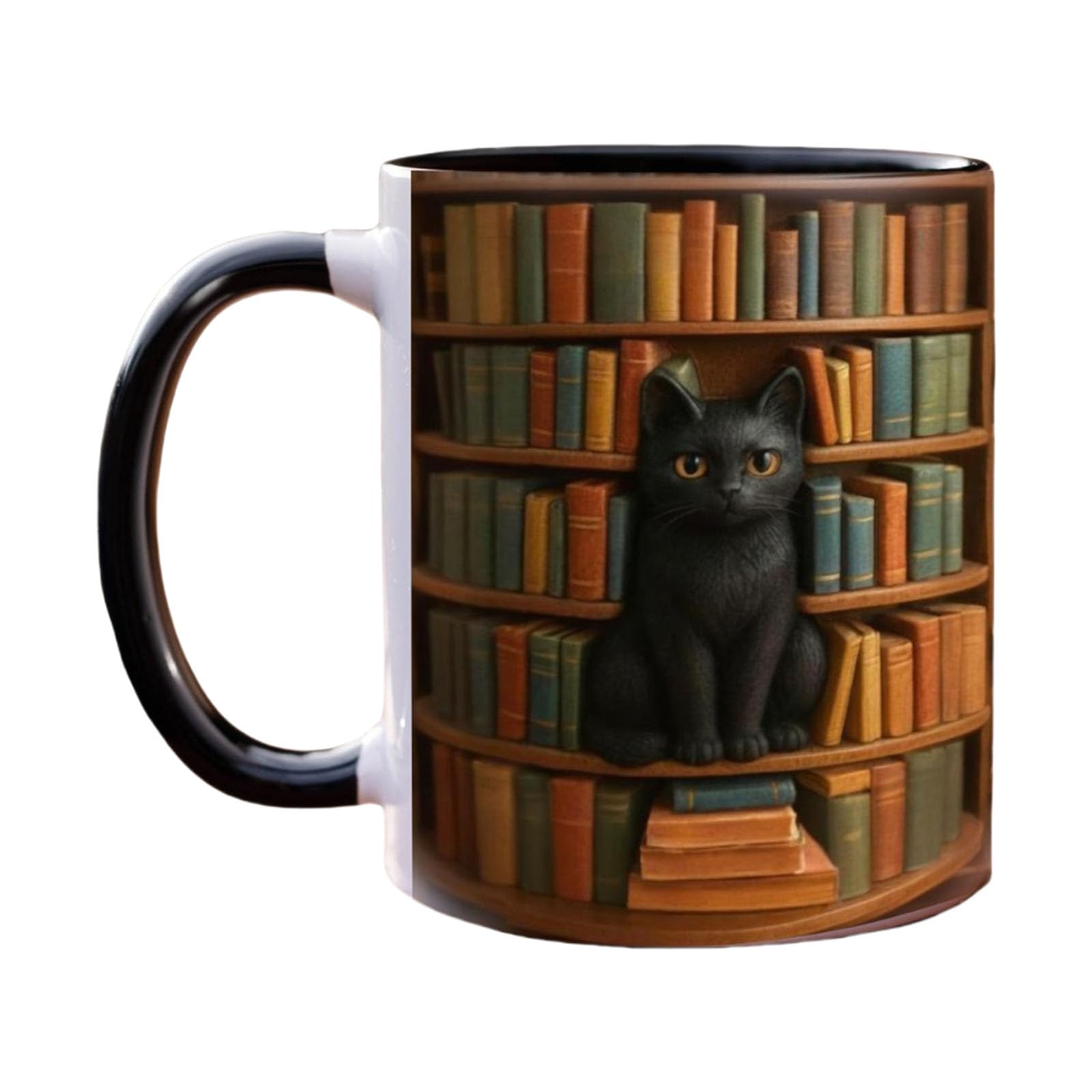 Buxuaaaa Book Encouraged Coffee Cup with Artistic Leopardine Plan Constructed of Permanent Heat Immune Earthenware Premium Ceramic Coffee Cup