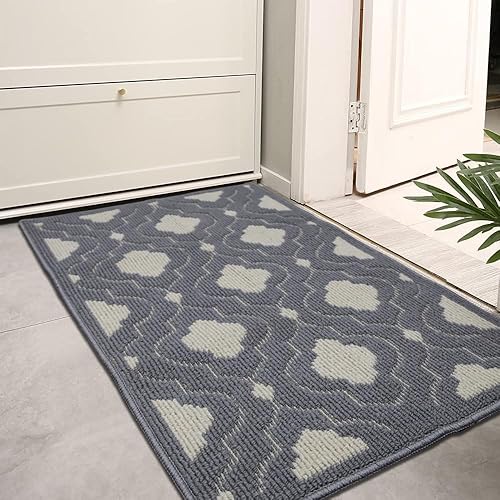 Miniatura 5 de Tapete de puerta para interiores y exteriores, tapete antideslizante mejorado 2023, tapete de bienvenida para el hogar, jardín, garaje (32 x 40