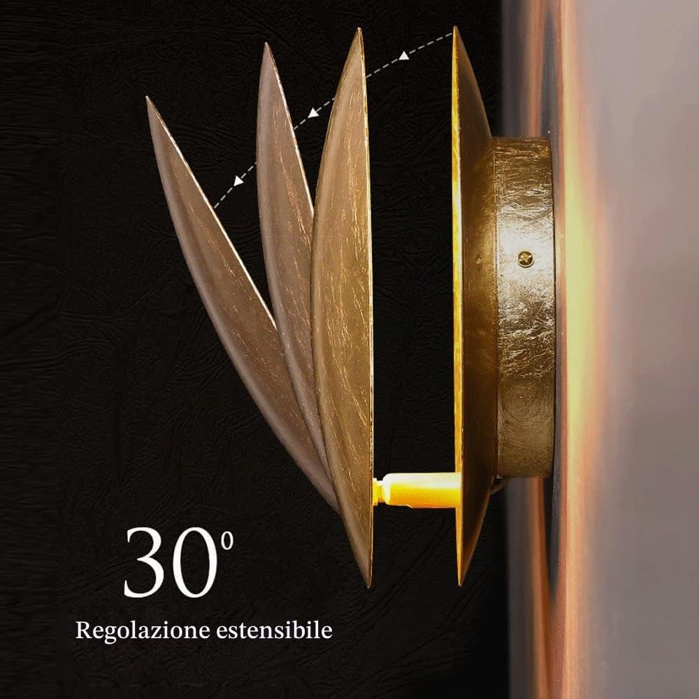 Lampada da parete per interni Rotonda Oro Rame Soggiorno Concetto di Luna Creativa Eclissi Solare Lampada Da Parete Nordic Corridoio Scale Camera Da Letto Comodino Applique Corridoio Illuminazione